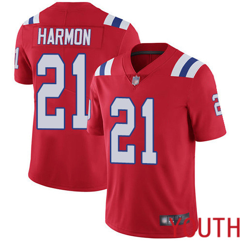 New England Patriots Football #21 Vapor Limited Red Youth Duron Harmon Alternate NFL Jersey->women nfl jersey->Women Jersey